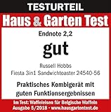 Russell Hobbs Multifunktionsgerät 3-in-1 Fiesta (Sandwich Maker, Waffeleisen, Kontaktgrill), spülmaschinengeeignete & antihaftbeschichtete Platten (erweiterbar: Cake Pop, Mini Donut, Churros) 24540-56 - 5