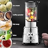 Standmixer Smoothie Maker, COOCHEER 2000W Mixer, 25000 U/min Professioneller Shakes Blender, Mühle und Eisbrecher, mit Geschwindigkeitsregelung, 2L BPA Free Tritan Pitcher - 4
