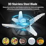 Standmixer Smoothie Maker, COOCHEER 2000W Mixer, 25000 U/min Professioneller Shakes Blender, Mühle und Eisbrecher, mit Geschwindigkeitsregelung, 2L BPA Free Tritan Pitcher - 6