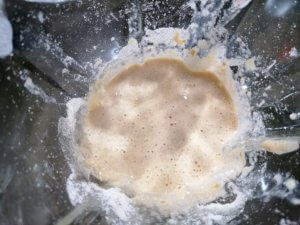 So sollte der Teig für die Protein Pancakes am Ende aussehen.